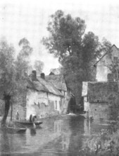 Pictures from the Royal Academy: The Water-Mill - E. A. Waterlow, A.R.A., 1895. Creator: George Meisenbach.