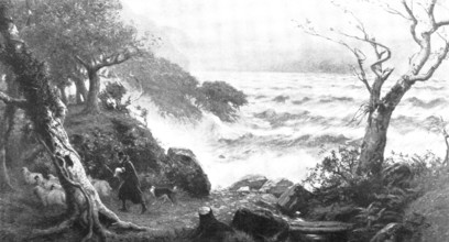 Pictures from the Royal Academy: A Storm on Albion's Coast - P. R. Morris, A.R.A., 1895. Creator: George Meisenbach.