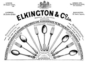 Advertisement for Elkington & Co. Ltd., 1895. Creator: Unknown.
