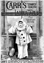 Advertisement for Carr's "Stamped Quality" Ladder Tapes for Venetian Blinds, 1895. Creator: Unknown.