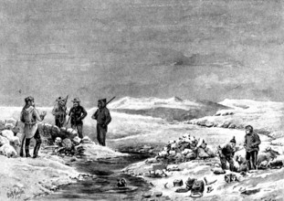 The Franklin Celebration: discovery of relics of the Franklin Expedition, 1895. Creator: Carl Hentschel.