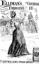 Advertisement for Elliman's Universal Embrocation, 1895. Creator: Joseph Swain.