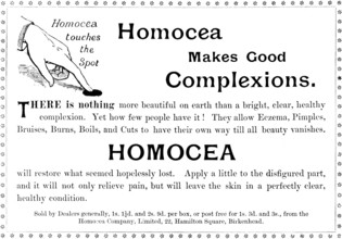 Advertisement for Homocea, 1895. Creator: Unknown.