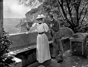 Adam Johnstone's Son: "Don't - please don't!" she said, beginning to be frightened..., 1895. Creator: George Meisenbach.