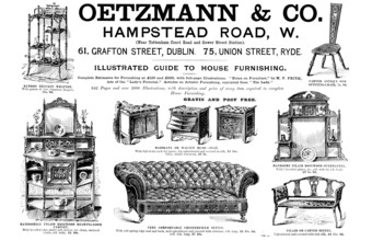 Advertisement for Oetzmann & Co., furniture, 1895. Creator: Unknown.