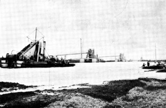 The Opening of the Baltic Canal: works of deepening and widening the old canal, 1891, (1895). Creator: Unknown.