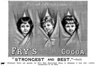 Advertisement for Fry's Cocoa, 1895.  Creator: Unknown.