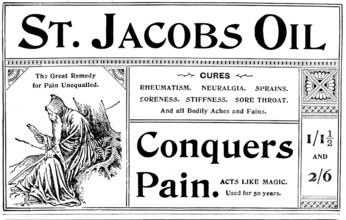 Advertisement for St. Jacobs Oil, 1895. Creator: Unknown.