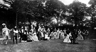 Garden Fête in the grounds of Otterspool House, Liverpool:...play adapted from Chaucer, 1895. Creator: Unknown.