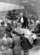 Opening of the Kaiser Wilhelm Canal...: Mr. Gladstone...on board the "Tantallon Castle", 1895. Creator: P Naumann.