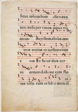 Antiphonary Leaf: Text with Musical Notation with Ornamental Letter, about 1270-1280. Creator: Master of Imola.