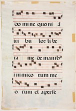 Choral Leaf: Text with Musical Notation, possibly between 17th and 18th century. Creator: Unknown.