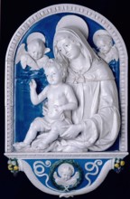 Madonna and Child, between 1490 and 1500. Creators: Virgin Mary, Jesus Christ, Andrea della Robbia.