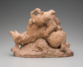 Bear Overpowering a Deer, between 1830 and 1838. Creator: Antoine-Louis Barye.