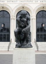 The Thinker, modelled and cast in 1903. Creators: Auguste Rodin, Alexis Rudier Foundry.