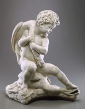Putto and Two Geese, c.between 1550 and 1560. Creator: Circle of Niccolò Tribolo.