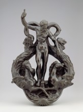 Doorknocker: Neptune and His Sea Horses, (c1580s), 19th century. Creator: Unknown.