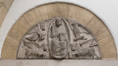 Christ and the Symbols of the Four Evangelists, 12th century. Creator: Unknown.