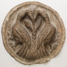 Roundel: Two Birds Flanking a Tree, 12th century. Creator: Unknown.