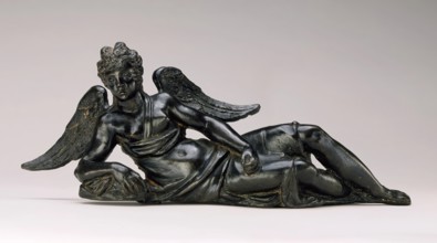 Pair of Reclining Angels, c1600. Creator: Workshop of Niccolo Roccatagliata.