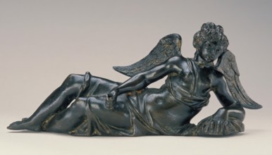 Pair of Reclining Angels, c1600. Creator: Workshop of Niccolo Roccatagliata.