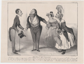 Plate 16: Robert Macaire agent matrimonial, 1838. Creator: Honore Daumier.