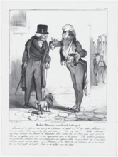 Plate 25: Robert Macaire mendiant distinguée, 1838. Creator: Honore Daumier.
