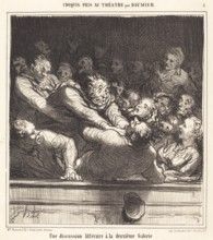 Une Discussion littéraire a la deuxième Galerie, 1864. Creator: Honore Daumier.