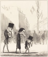 Les Trois petits saints, mid-late 19th century. Creator: Honore Daumier.