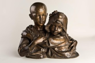 Brother and Sister, 1898. Creator: Julien Dillens.