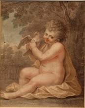 Young Boy With A Dove, 1775-1799. Creator: Francesco Bartolozzi.