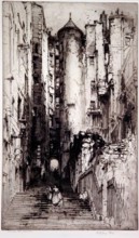 Advocates' Close, Edinburgh, c1912. Creator: Hedley Fitton.