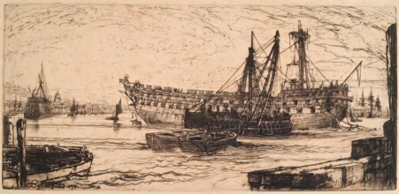 The Agamemnon, 1870. Creator: Francis Seymour Haden.