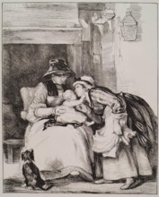 Kissing the Bairn, c1810s. Creator: David Wilkie.