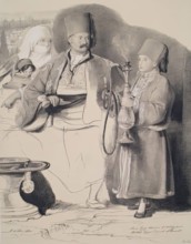 Sotiri Chief Albanian of Mr Colquhoun British Consul at Burarist, 1840. Creator: David Wilkie.