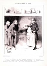 Ah! Monsieur...votre bouillon est bien léger..., 1844. Creator: Honore Daumier.