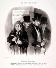 Une Loterie Philantropique, 1845.  Creator: Honore Daumier.