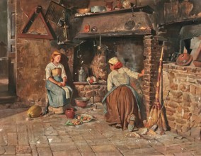 Interior of an Italian Cottage. Creator: Rubens Santoro.