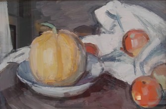 Still Life with Melon and Apples, c1902. Creator: Samuel John Peploe.
