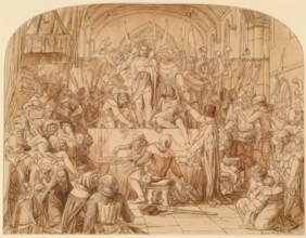 Wallace Mocked at Westminster, 1861. Creator: Noel Paton.