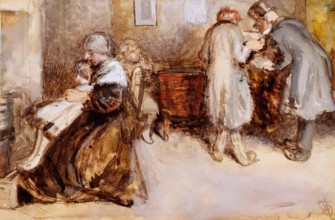 Distraining for Rent. Creator: George John Pinwell.