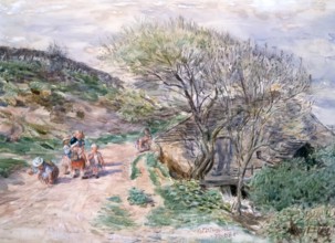Caernazrie Mill, Springtime (Batty's Den), 1885. Creator: William McTaggart.