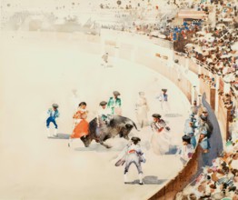 Banderilleros à Pied, 1890. Creator: Arthur Melville.