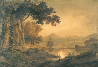 A River Scene, 1800-1824. Creator: William Payne.