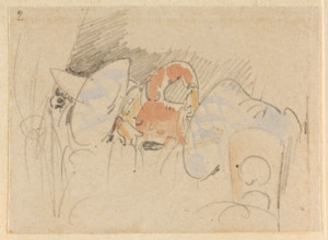 The disturbed but happily regained night's rest, (The Flea); 2, 1862. Creator: Wilhelm Busch.