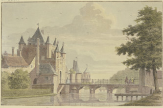D'groote Hontpoont te Haarlem. Creator: Hendrik de Winter.