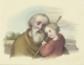 Saint Joseph with the Christ Child. Creator: Johann Grund.