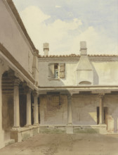 The cloister of San Gregorio in Venice, c1851. Creator: Carl Theodor Reiffenstein.