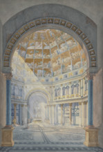 The interior of the Baptistery of St. John in Florence, 1832. Creator: Eugen Friedrich Peipers.
