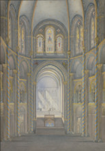 The interior of St. Gereon's Church in Cologne, 1833. Creator: Eugen Friedrich Peipers.